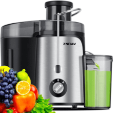 600W Juicer with 3.5” Wide Chute for Whole Fruits and Veg, 3 Speeds, BPA Free, Easy to Clean, Compact Centrifugal Juicer