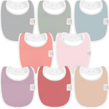 8-Pack Organic Baby Bibs - Teething Bibs for Boys and Girls - Newborn Bibs