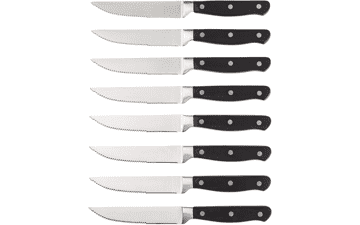 8-Piece Kitchen Steak Knife Set - Black