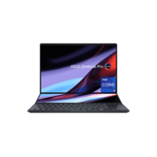 ASUS Zenbook Pro 14 Duo 14.5” Touch Display, 120Hz Refresh Rate, ScreenPad Plus, i9-13900H CPU, RTX 4050, 32GB RAM, 1TB SSD, Windows 11 Home, Tech Black