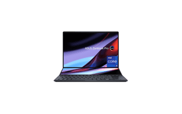 ASUS Zenbook Pro 14 Duo 14.5” Touch Display, 120Hz Refresh Rate, ScreenPad Plus, i9-13900H CPU, RTX 4050, 32GB RAM, 1TB SSD, Windows 11 Home, Tech Black