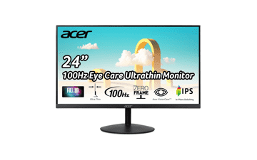 Acer SB242Y EBI 23.8" Full HD IPS Gaming Monitor | AMD FreeSync Ultra-Thin Design 100Hz 1ms (VRB) Low Blue Light Tilt HDMI & VGA Ports