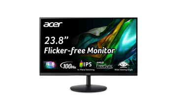 Acer SH242Y 23.8" FHD 1920x1080 Ultra-Thin IPS Computer Monitor with AMD FreeSync