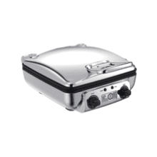 All-Clad Gourmet Digital Waffle Maker - Removable, Dishwasher-safe Plates - 4 Slice - Silver