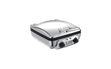 All-Clad Gourmet Digital Waffle Maker - Removable, Dishwasher-safe Plates - 4 Slice - Silver