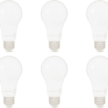 Amazon Basics A19 LED Light Bulb 15W Soft White Dimmable 6-Pack