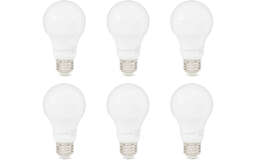 Amazon Basics Dimmable LED Light Bulb, Soft White, 6-Pack