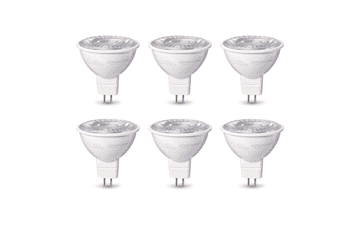 Amazon Basics MR16 LED Light Bulb, Daylight White, Dimmable, 6-Pack