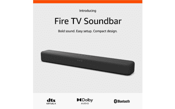 Amazon Fire TV Soundbar - 2.0 Speaker with DTS Virtual:X and Dolby Audio - Bluetooth Connectivity