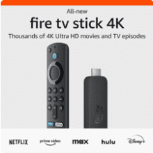 Amazon Fire TV Stick 4K Streaming Device - 1.5 Million Movies & TV Episodes - Wi-Fi 6 Support - Free & Live TV