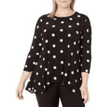 Anne Klein Plus Size Sharkbite Top for Women