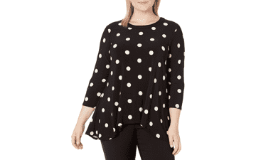 Anne Klein Plus Size Sharkbite Top for Women