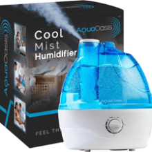 AquaOasis Cool Mist Humidifier - 2.2L Water Tank - Quiet Ultrasonic - Bedroom & Large Room - 360 Rotation Nozzle - Auto-Shut Off - Babies Nursery & Whole House