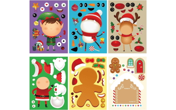 BAYLAY Christmas Stickers for Kids - 30PCS Make Your Own Christmas Activities Sticker