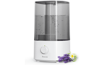 BREEZOME 4L Bedroom Humidifier - Top Fill Cool Mist Essential Oil Diffuser for Baby, Plants, Nursery - Lasts up to 50 Hours