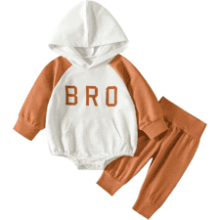 Baby Boy Sweater Romper Hoodie and Pants 2PCS Outfit Set