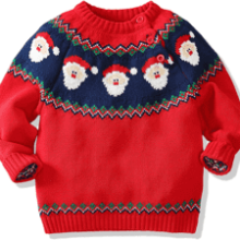 Baby Sweater Knit Christmas Sweatshirt Little Kids Pullover Winter Warm Tops