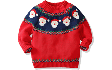 Baby Sweater Knit Christmas Sweatshirt Little Kids Pullover Winter Warm Tops