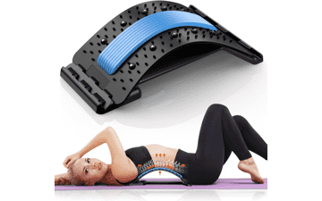 Back Stretcher for Lower and Upper Back Pain Relief, 3 Level Device for Herniated Disc, Scoliosis, Spine Decompression Support