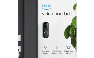 Blink Video Doorbell + Sync Module 2 | Two-year battery life, Two-way audio, HD video, motion and chime app alerts and Alexa enabled - Black