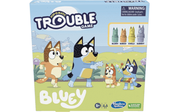 Bluey Edition Board Game for Kids Ages 5 and Up - Race Bluey, Bingo, Bandit, or Chilli to The Finish