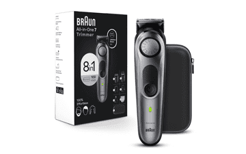 Braun All-in-One Style Kit Series 7 7410 - 8-in-1 Trimmer for Men with Beard, Body Trimmer, Hair Clippers & More - Waterproof