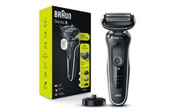 Braun Electric Razor for Men, Waterproof Foil Shaver, Series 5 5050cs, Wet & Dry Shave, Beard Trimmer and Body Groomer, Rechargeable, Blue