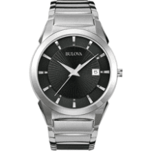 Bulova Men's 3-Hand Calendar Date Quartz Watch with Patterned Dial - 38mm