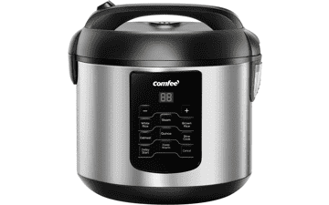 COMFEE' 6-in-1 Stainless Steel Multi Cooker, 2 QT, 8 Cups Cooked, Brown Rice, Quinoa, Oatmeal, 6 One-Touch Programs