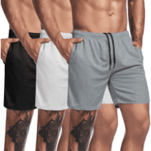 COOFANDY Men's Workout Gym Shorts - Mesh Athletic Lightweight Bodybuilding Training Short Pants with Pockets