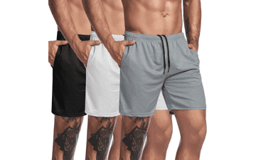 COOFANDY Men's Workout Gym Shorts - Mesh Athletic Lightweight Bodybuilding Training Short Pants with Pockets