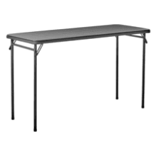 COSCO 20x48 Vinyl Top Folding Table - Black