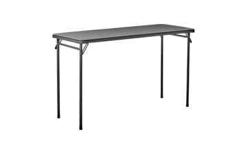 COSCO 20x48 Vinyl Top Folding Table - Black