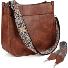 Caitina Crossbody Bag - Vegan Leather Hobo Handbag with Adjustable Straps