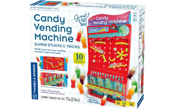 Candy Vending Machine STEM Experiment Kit | Build a 2-ft Tall Toy Vending Machine | 10 Experiments with Gravity, Motion, Math | Coin Sorting Bank | Engineering & Math Lessons