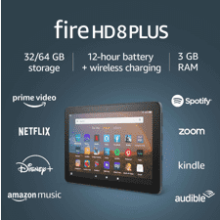 Certified Refurbished Fire HD 8 Plus Tablet - 64 GB - 2020 Release - Portable Entertainment - Slate