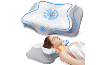 Cervical Pillow - Memory Foam Orthopedic Neck Support for Side Sleepers