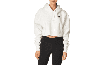 Champion Women's Cropped Pullover Hoodie - Reverse Weave Hooded Sweatshirt