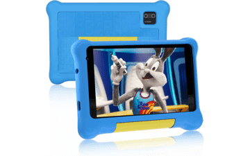 Cheerjoy Kids Tablet 7 inch, Android 12, 32GB ROM, 128GB Expand, Parental Control, Pre-Installed Kids Software, Dual Camera, Learning Tablet with Proof Case for Toddlers - Blue