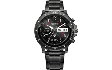 Citizen CZ Smart Gen 1 Stainless Steel Smartwatch - Touchscreen, Heartrate, GPS, Speaker, Bluetooth, Notifications - iPhone and Android Compatible