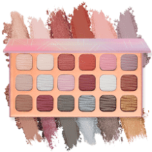 Color Nymph 18 Colors Eyeshadow Palette - Highly Pigmented Matte and Shimmer Makeup Palette with Large Mirror for Teens Girls - Blendable Waterproof Eyeshadow (Pink)