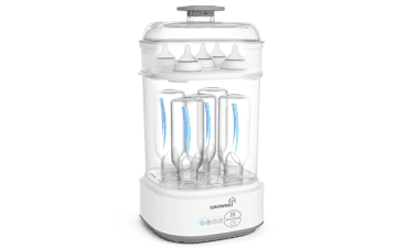 Compact Electric Steam Baby Bottle Sterilizer, Bottle Sanitizer for Baby Bottles, Pacifiers, Pump Parts