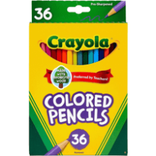 Crayola Colored Pencils Set - 36ct, Art Supplies for Kids, Ideal for Coloring Books, Classroom Use, Non-Toxic