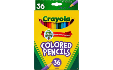 Crayola Colored Pencils Set - 36ct, Art Supplies for Kids, Ideal for Coloring Books, Classroom Use, Non-Toxic