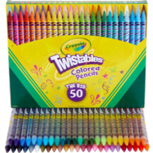 Crayola Twistables Colored Pencil Set - 50ct, Kids Art Supplies, Unique Holiday Gifts