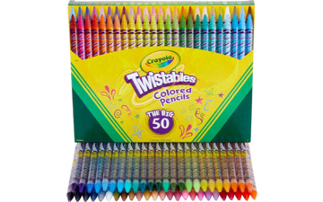 Crayola Twistables Colored Pencil Set - 50ct, Kids Art Supplies, Unique Holiday Gifts