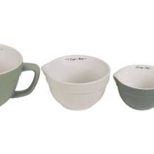 Creative Co-Op Batter Bowl Shaped Measuring Cups - Set of 4 Sizes, Multicolor