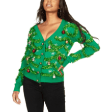 Cute Cardigan Ugly Christmas Sweaters for Women - Fun Patterns and Animals