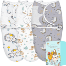 Cute Castle Baby Swaddle Sleep Sacks - 3-Pack - Newborn Swaddle Sack - Ergonomic Baby Swaddles Warp Blanket - Unicorn, Lion, Tiger