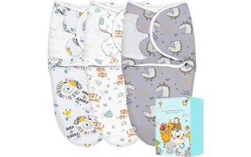 Cute Castle Baby Swaddle Sleep Sacks - 3-Pack - Newborn Swaddle Sack - Ergonomic Baby Swaddles Warp Blanket - Unicorn, Lion, Tiger